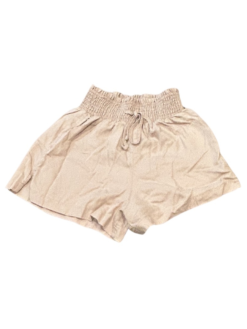 Abercrombie & Fitch Smocked Waist Shorts | Taupe/Tan | Size XS - Picture 1 of 4